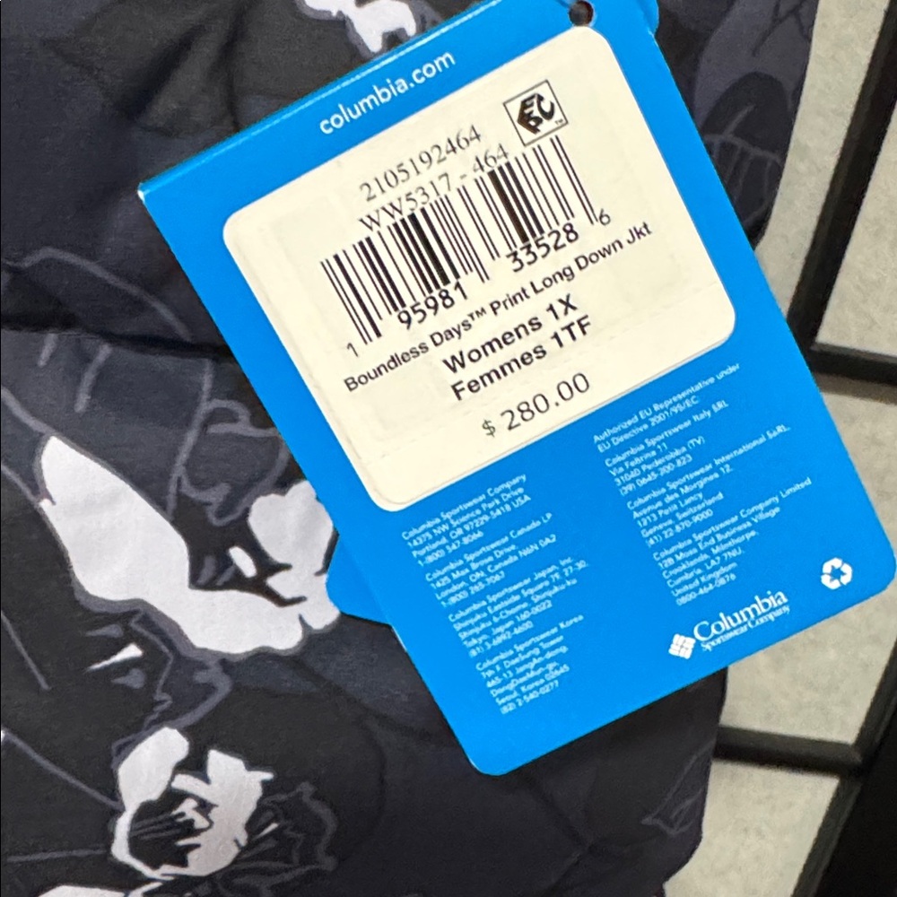 Columbia Boundless DaysPrint Long Down Jacket 1X - Picture 11 of 13